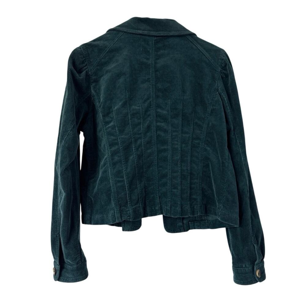 Anthropologie Cropped Corduroy Jacket | Women’s L in Teal Green - Picture 4 of 11